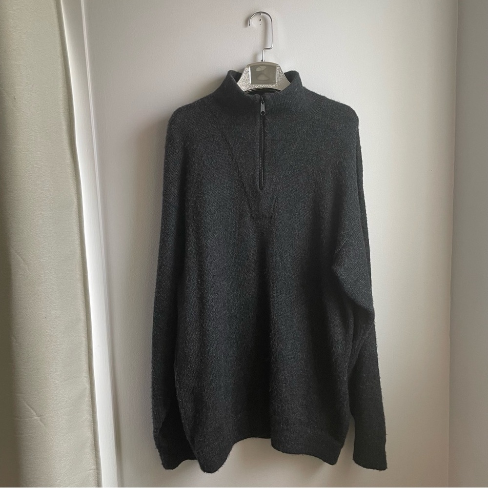 Alpaca Sweater Pullover 1/4 Zip Made in Peru